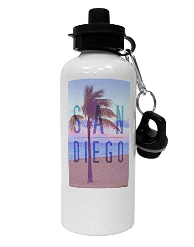 TooLoud San Diego Beach Filter Aluminum 600ml Water Bottle - White