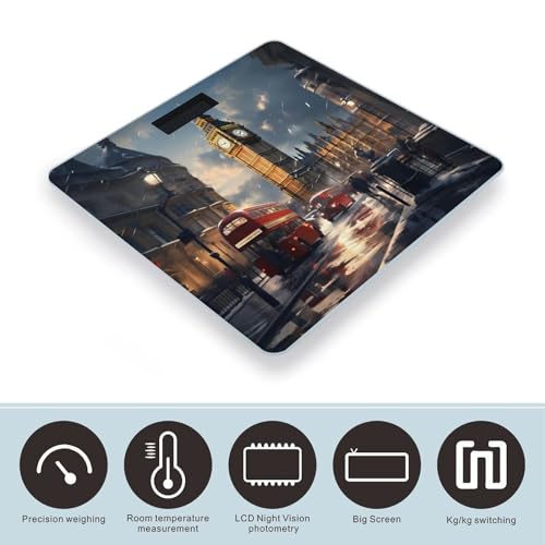 Báscula Digital de Baño con Pantalla LCD miniatura 3