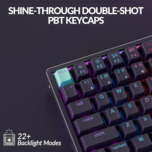 Image of Keychron K2 HE Rapid Trigger Wireless Custom Keyboard with Hall Effect Gateron Double-Rail Magnetic Switch, QMK 2.4 GHz Bluetooth 5.2 RGB Compatible with Mac Windows Linux - Aluminum