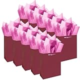 Gcardist 10 mini bolsas de regalo de color morado oscuro con asas de papel de...