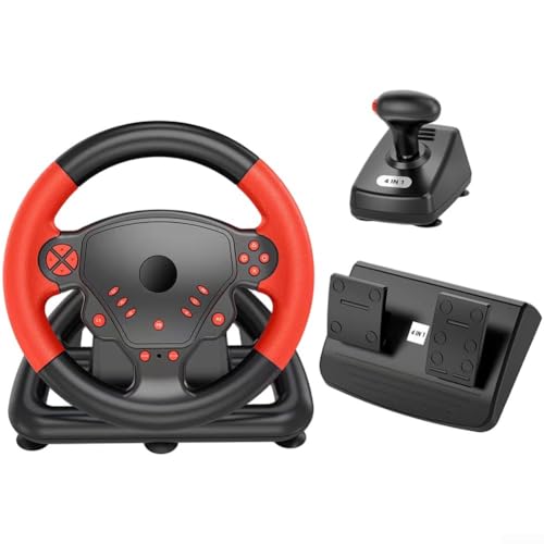 Volante e Pedali Wireless per PS4 con Pedale Reattivo, Doppio