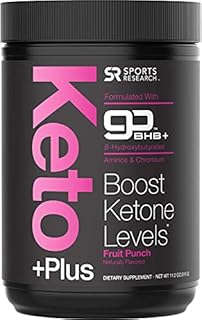Keto Plus Exogenous Ketones with goBHB - 30 Servings | Keto Electrolyte Powder for Hydration, Energy, Focus & Ketosis | Keto Certified, Vegan Friendly (Fruit Punch)