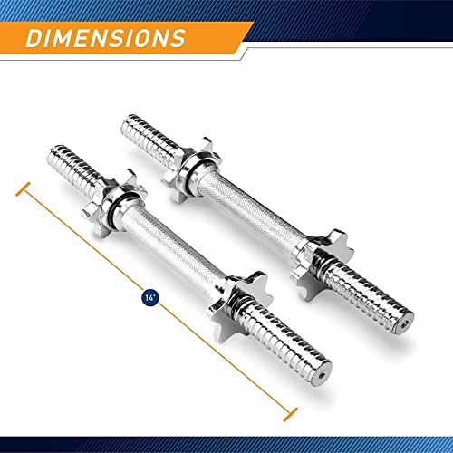 Konark 14 Inch Dumbbell Bar with Star Nut - Image 4