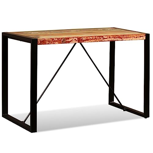 Table à manger en bois vieilli stable et robuste pour petit espace - 5