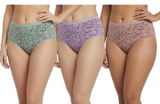 Women's Cotton Hipster Briefs Pack of 3 | Printed Soft Full Coverage Panties | Everyday Wear | Multicolor-picture-22