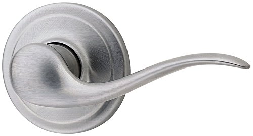 Image of Kwikset Tustin Interior Passage Door Handle, Lever For Closet and Hallway Doors, Reversible Non-Locking Handle Lever, Satin Chrome, 1 Count (Pack of 1)