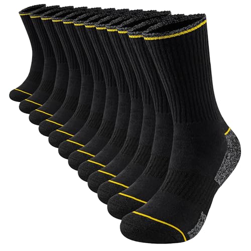 The Essentials Wardrobe Mens 12 Pack FCO Work Socks - UK 6-11/EU 39-45 - Black
