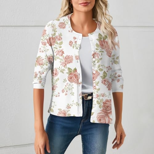 Summer Cardigans for Women Lightweight Ruched 3/4 Sleeve Open Front Cardigan Casual Cover up Shrugs for Dress2