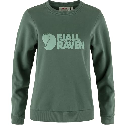 Image of Fjallraven Logo Sweater Women's Sweatshirt - Soft Fleece, Classic Crewneck, Organic Cotton Blend - Hiking, Travel