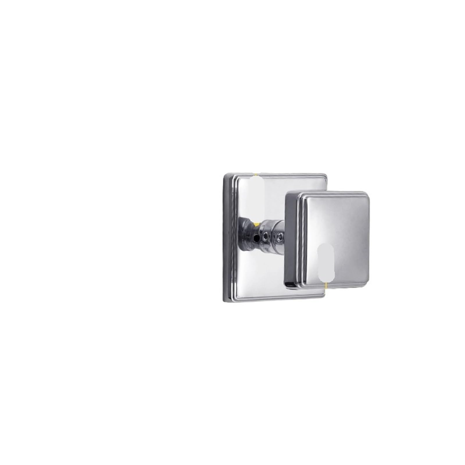 Indoor Door Lock Bedroom Invisible Single-Sided zinc Alloy Bathroom Double-Sided Wooden Handle(B Bright Chrome Double Sided)