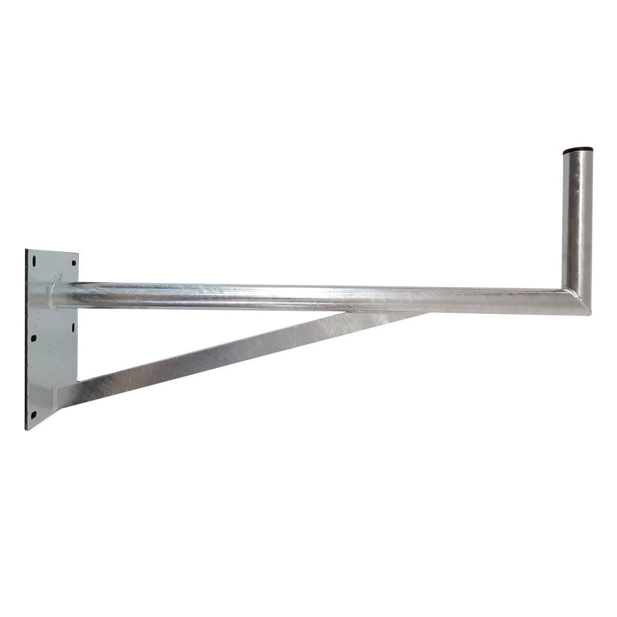 JUMBO100 Bras Coudé Grand Déport 100 cm Diamètre 50 mm Fixation Antenne Parabole Satellite Mur Toit