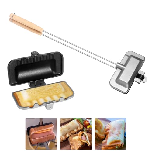 4w1h Sandwich Maker, Breakfast Sandwich Maker, Hot Dog Toaster, Grilled Cheese Maker Nonstick Sandwich Maker Flip Grill Pan for Breakfast Pancakes, Toast, Omelets
