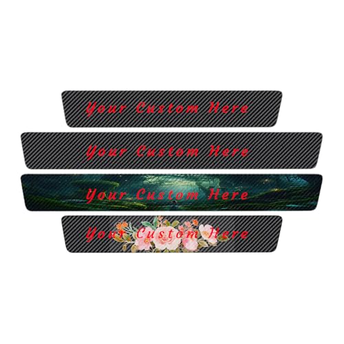 Personalized Custom 4-Pack car Door sill Protectors, no Damage to