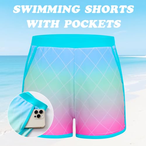Image of Alakuoti Girls Rash Guard Swimsuit Two Piece Bathing Suit UPF 50+ Sun Protection Long Sleeve Swimwear 6-14 Years