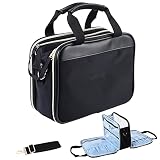 Luxtude Travel Toiletry Bag for Women, Large Toiletries Bag with Strap & Anti-Fraying Rivets, Water-