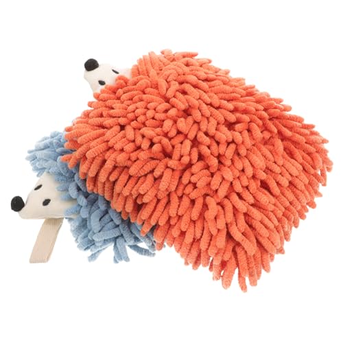 TINEASUR 2pcs Adorable Cartoon Hand Towels Quick-Drying Chenille Kitchen and Bathroom Towels Creative Design Hanging for Home Use