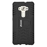AMZER Hybrid Warrior Impact Resistant Slim Case for Asus Zenfone 3 Deluxe ZS570KL - Black