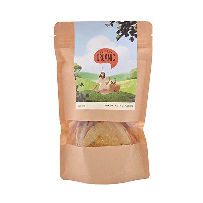 I Say Organic Methi Mathri (Baked) | Authentic Handmade Namkeen from Rajasthan | No Preservatives, Ready to Eat Methi Matthi Snacks | Party Snacks | Pack of 3 | 100 G each (B0C4PQT5XD) Amazon Price History, Amazon Price Tracker