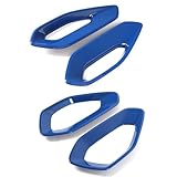 Bekantogy 4PCS Center Consoles Grab Handle Side and Inner Door Panel Cover Trim Compatible with Nissan Frontier 2022-2025 ABS Interior Door Panel and Armrest Shift Side Panel Trim Frame (Blue)