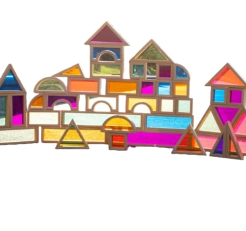 Damika 木管楽器のシーン組み立て、迷路積み木、転がるボールは幼児や小学生に適しており、創造性と論理的思考力を養い、男の子にも女の子にも最適な贈り物です。 (特大半透明アクリル68PS)