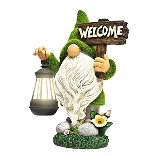 Lifoberstar Estatuas De Gnomos De Jardín De Burbujas Que Soplan, Luz