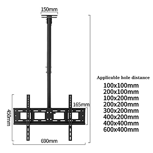 Support TV orientable plafond et mural universel pour grand écran VESA - 3