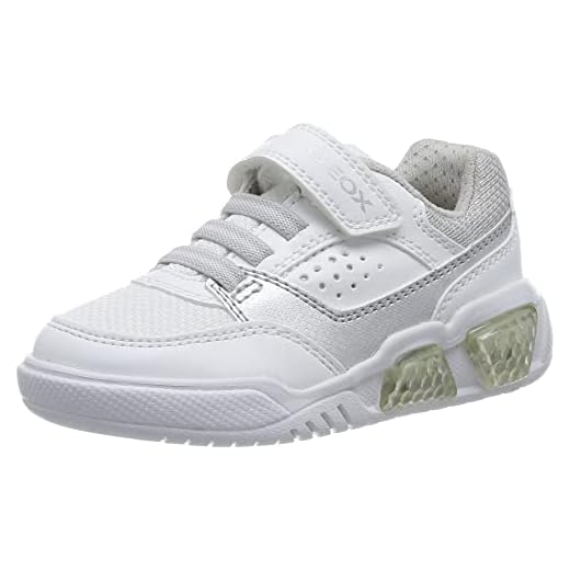 Geox J Illuminus Boy, Zapatillas Niños, Blanco, 36 EU