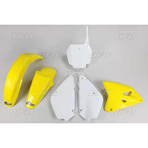 Kit plastique UFO jaune et blanc d'origine pour moto Suzuki RM85 de 2002 à 2017