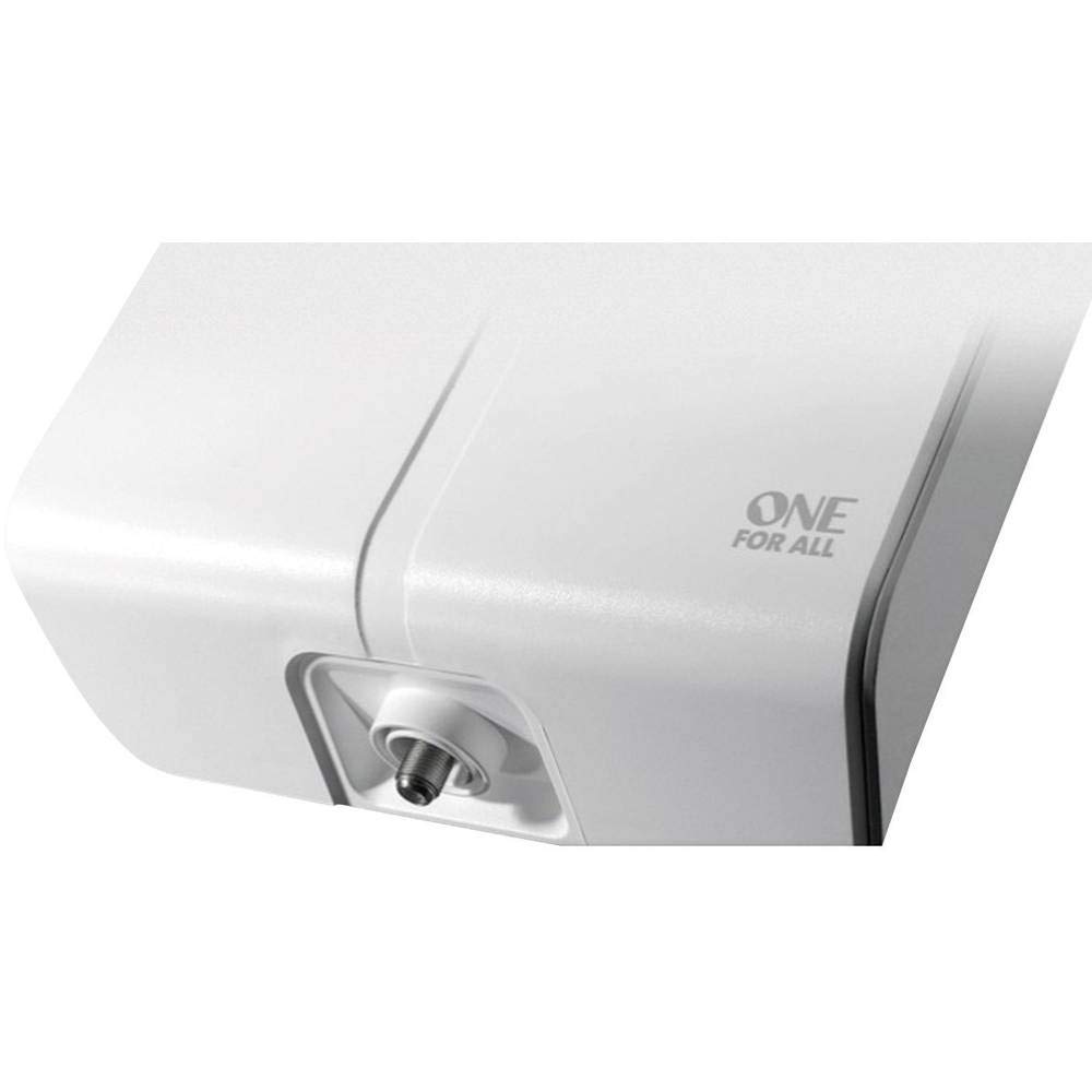 Antenne Full HDTV extérieure amplifiée de One For All - d'Excellente Performance pour DVB-T TNT Numérique et Analogique TV Signaux - 50km Range - Installation aisée avec 10 mt. Câble Coaxial - SV9455
