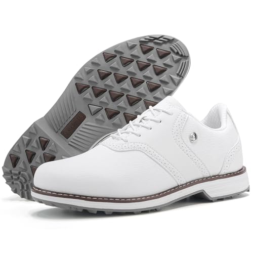 Image of Golf Shoes Men Spikes Classic Golf Footwears Male Walking Sneakers for Golfers Size 7-14