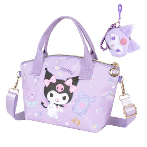Roffatide Cartoon Bunny Tote Bag Handbag Cute Crossbody Bag Mini Small Shoulder Messenger Bag for Women Girls Synthetic leather Lolita Satchel Shoulder Purse Purple