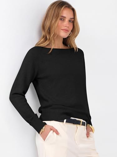 Image of ANRABESS Women Long Sleeve Rolled Neck Fall Lightweight Sweaters Top