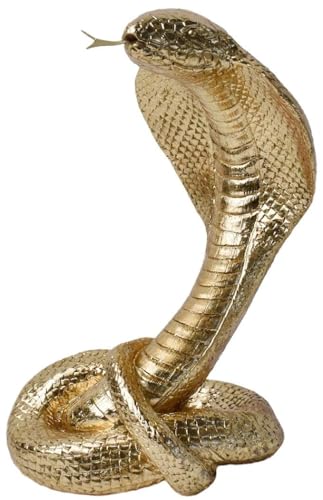 Estatua de Cobra Dorada Majestuosa para Decoración