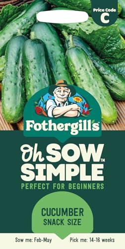 Fothergills Oh Sow Simple Cucumber Snack Size Vegetable Seeds Sow: FebMay Green