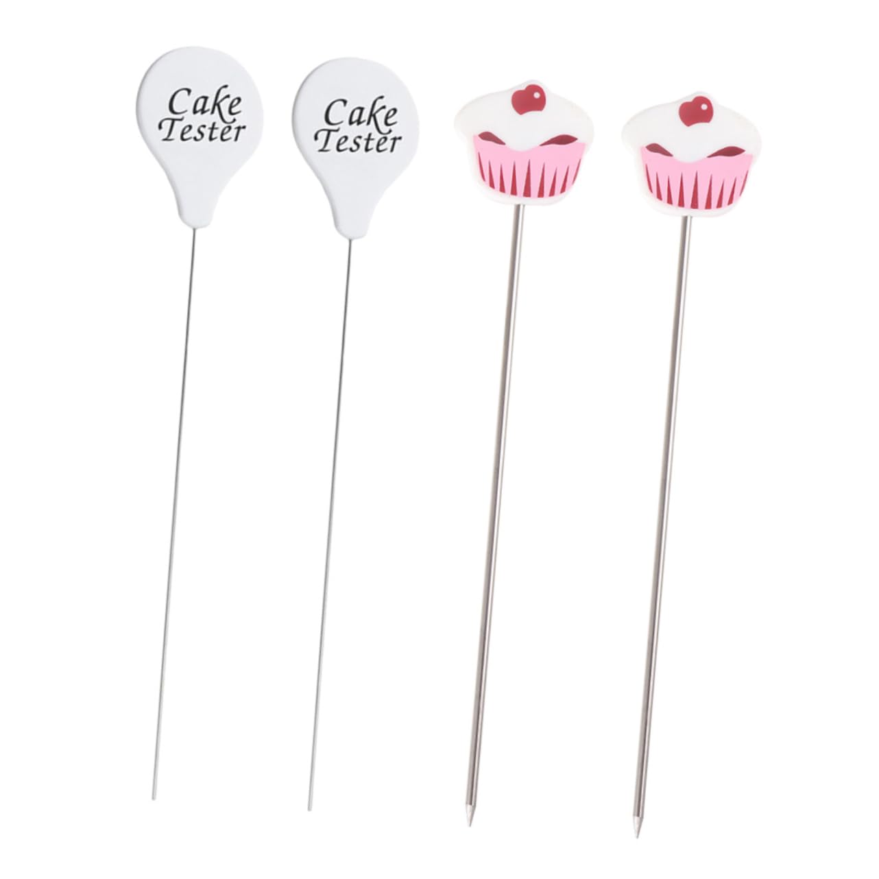 KICHOUSE 4pcs Cake Baking Supplies Stainless Steel Cake Tester Bread Tester Biscuit Stirring Pin Easy to Use