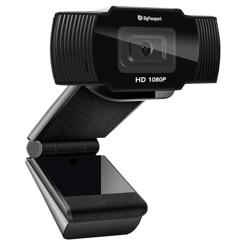 Image of BigPassport 1080P /30FPS Ultra HD Webcam with Mic | 5P Lens USB Camera for Laptop, Desktop, PC | Face Detection, Skype, Zoom, Online Meetings, Classes - Pro-Live N3