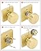 Haidms Gold Door Knob Passage, Heavy Duty Square Brushed Gold Hall and Closet Door Knob for Hallway, Zinc Alloy Passage Door Knobs Hallways (1 Pack)