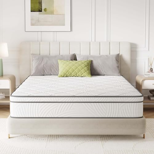 Novilla Queen Size 10" Hybrid Mattress with Pocket Springs