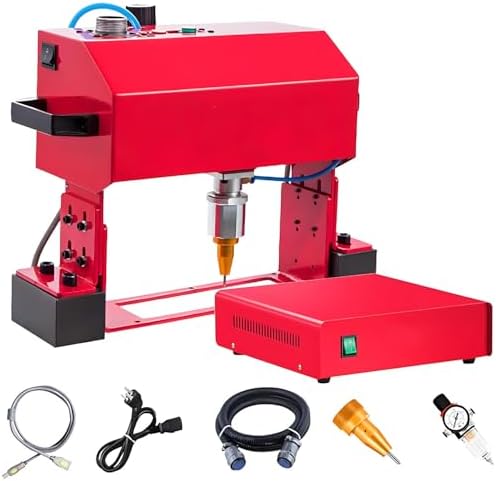 Air Dot Peen Marking Machine - Metal Engraver for Letters, Serial Numbers, VIN Codes, Dates, and Graphics - Pneumatic Scribe Marking Tool for Precision Marking