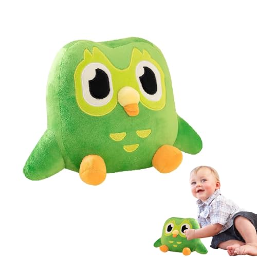 WOKICOR Cartoon Grüne Eule Plüschtier 20 cm Green Owl Plush Toy Weiche Eule Stofftier Kuscheltier Niedliche Tierplüschpuppe Plüsch Eule Spielzeug...