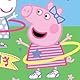 Jerry Fabrics Peppa Pig Hula Hooping Fleece Decke