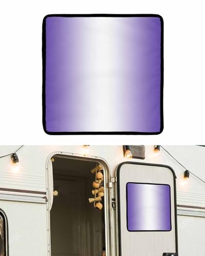 Image of Purple RV Window Shade, Foldable Camper Trailer Blackout Window Cover, Gradient RV Door Window Shade UV Rays Protection RV Accessories for Inside Outside, Waterproof Oxford Fabric(16" X 16")