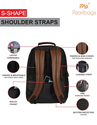 Image of Litmus Anti Theft Faux Leather Water Proof Laptop Backpack /Classic Backpack /School & College Backpacks