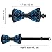 WUXEKZO Men's Boys Pre-Tied Bow Tie for Party, Festivals, Graduation, Fashion Blue Chinese Dragon Painting Art Creative Cravat Necktie