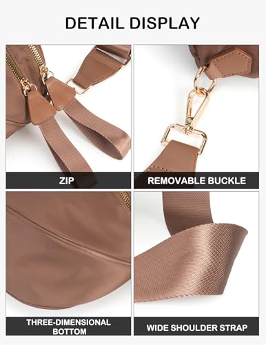 Image of FEIBOON Spacious Nylon Crossbody Bag Bum Bag Handbags Wallets Purses Trendy Shoulder Bag for Women