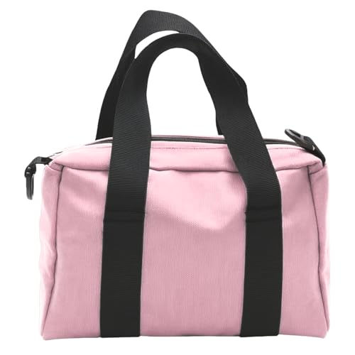BLIRITEL 14 Inch Wide Mouth Tool Bag Heavy Duty Canvas Tool Storage Bag Large Capacity Handbag Multi-function Tool Organizer Tote Bag for Storage Wrenches Pliers (Pink 14 Inch)