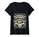 Photo Gallery awesome since november 2007 year of birth birthday vintage maglietta con collo a v Photo Gallery awesome since november 2007 year of birth birthday vintage maglietta con collo a v