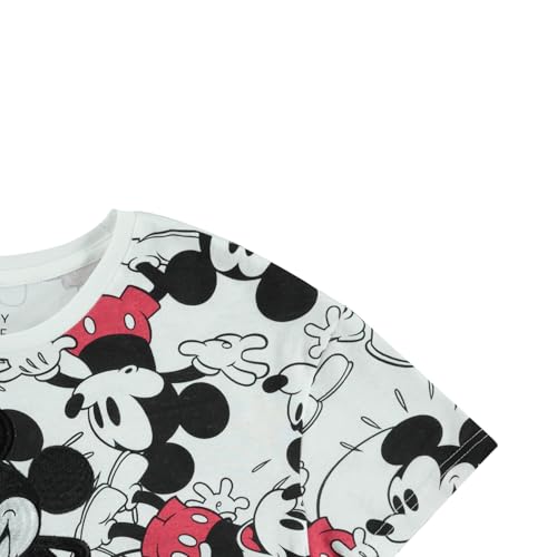Disney Ladies Mickey Mouse Fashion Shirt Mickey Mouse Clothing - Mickey Mouse Allover Print Crop Top T-Shirt4