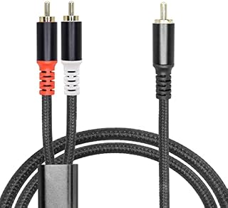 YACSEJAO RCA Y Cable Gold Plated RCA Y Splitter Male to Dual RCA/Phono Male Extension Audio Adapter Cable for Subwoofer Home Theater Amplifier(6.5FT/2M)