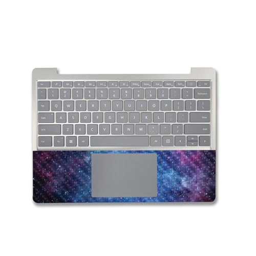 Image of MightySkins Carbon Fiber Skin Compatible with Microsoft Surface Laptop Go 3 (2023) Full Wrap Kit - Nebula | Protective, Durable Textured Carbon Fiber Finish | Made in The USA